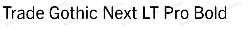 Trade Gothic Next LT Pro Bold Conde字体转换